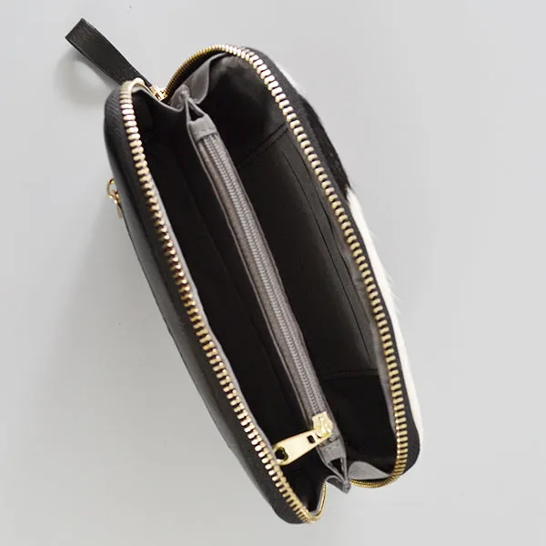 Collection Carmichael | Ladies Tan Cowhide Leather Wristlet Purse