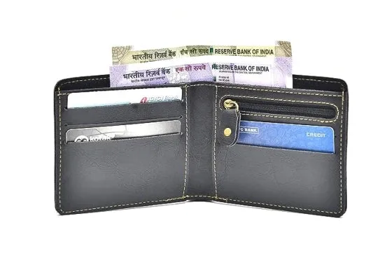 Customized Men's Combo Wallet & Bottle - Black