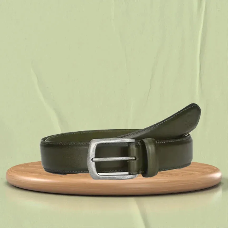 Customized Men's Wallet and Belt - Green