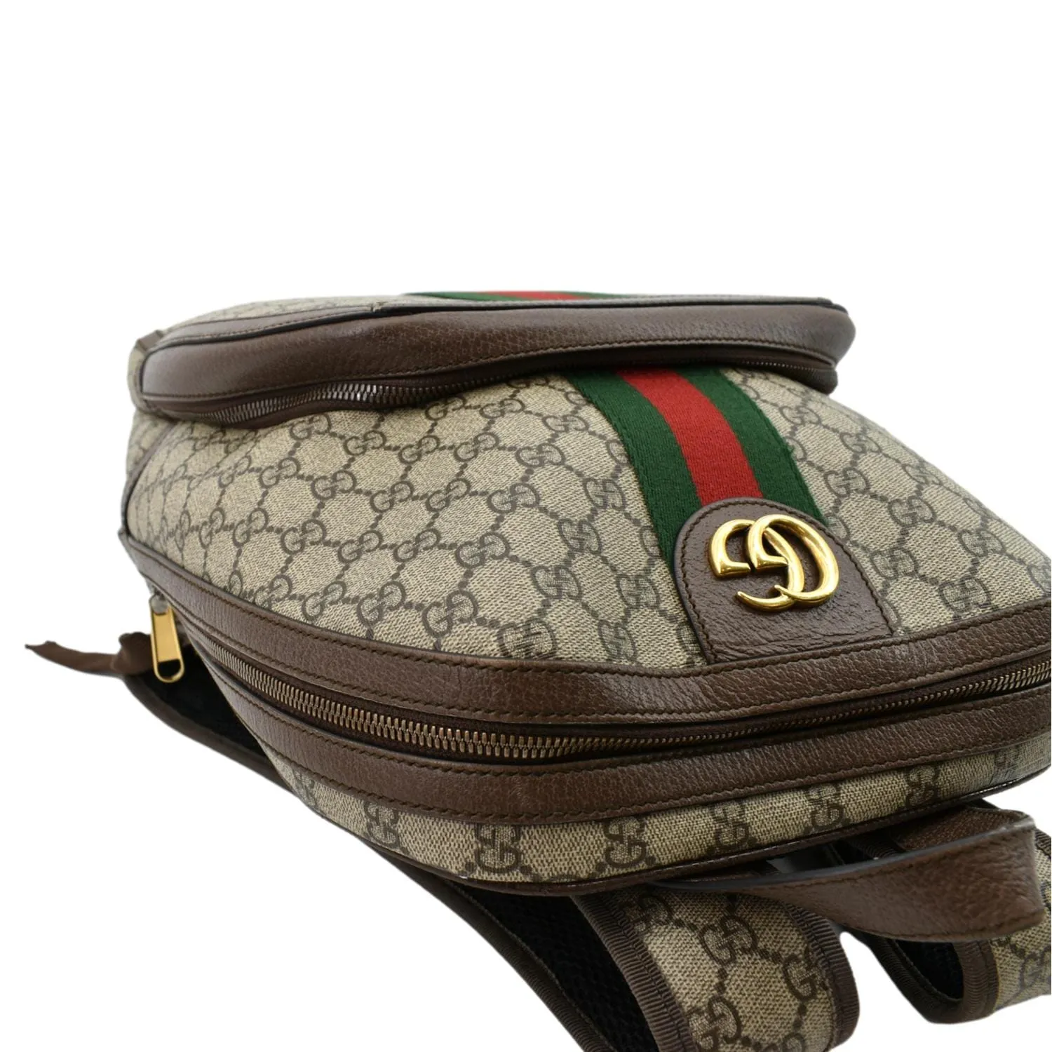 GUCCI Ophidia GG Medium Supreme Canvas Backpack Beige 547967