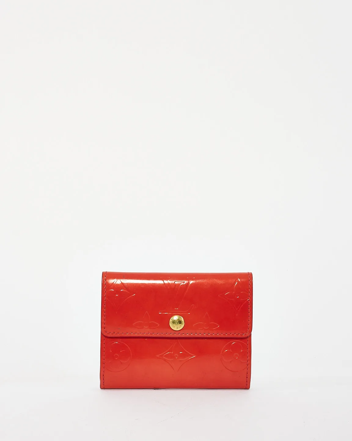 Louis Vuitton Rouge Grenadine Monogram Vernis Ludlow Card Case Wallet