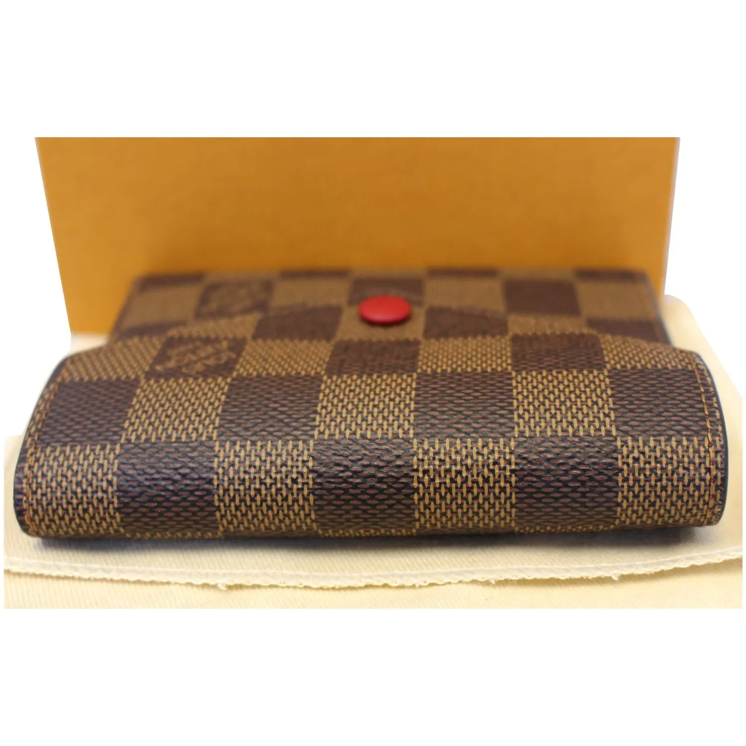 LOUIS VUITTON Victorine Damier Ebene Wallet Red