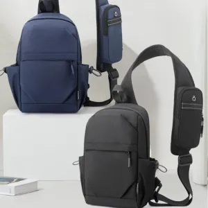 Men's Backpack Oxford Cloth Shoulder Chest Bag – Durable, Breathable, and Waterproof