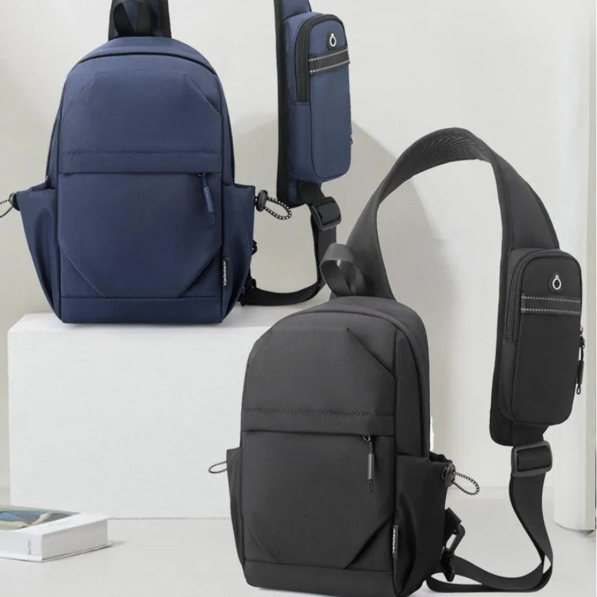 Men's Backpack Oxford Cloth Shoulder Chest Bag – Durable, Breathable, and Waterproof