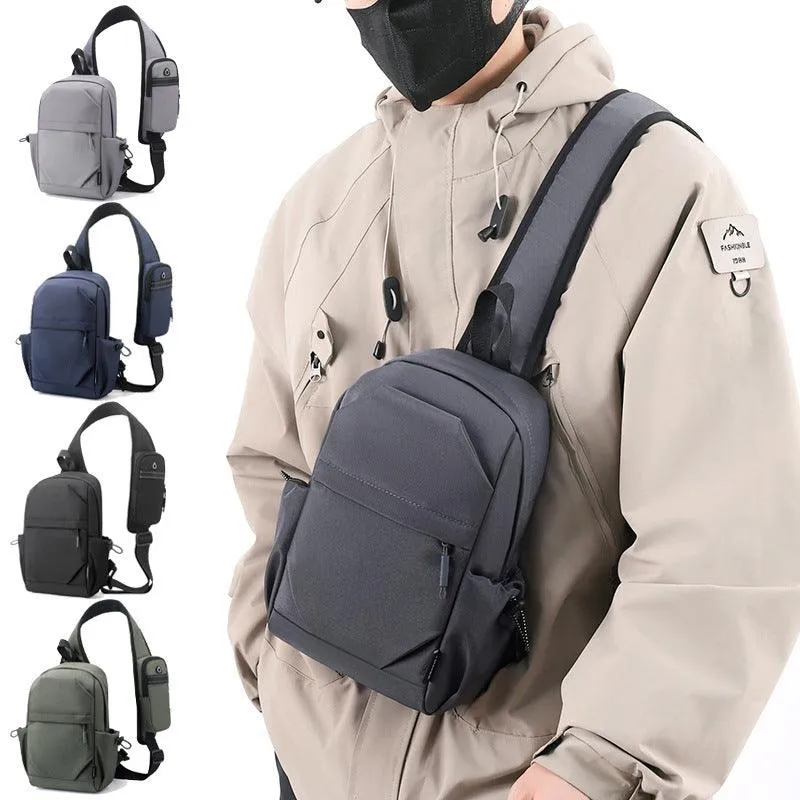 Men's Backpack Oxford Cloth Shoulder Chest Bag – Durable, Breathable, and Waterproof