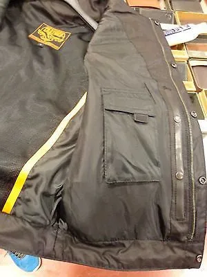 MEN'S MOTORCYLE RIDERS SON OF ANARCHY LEATHER VEST 2 GUN POCKETS WITH SIDE LACES