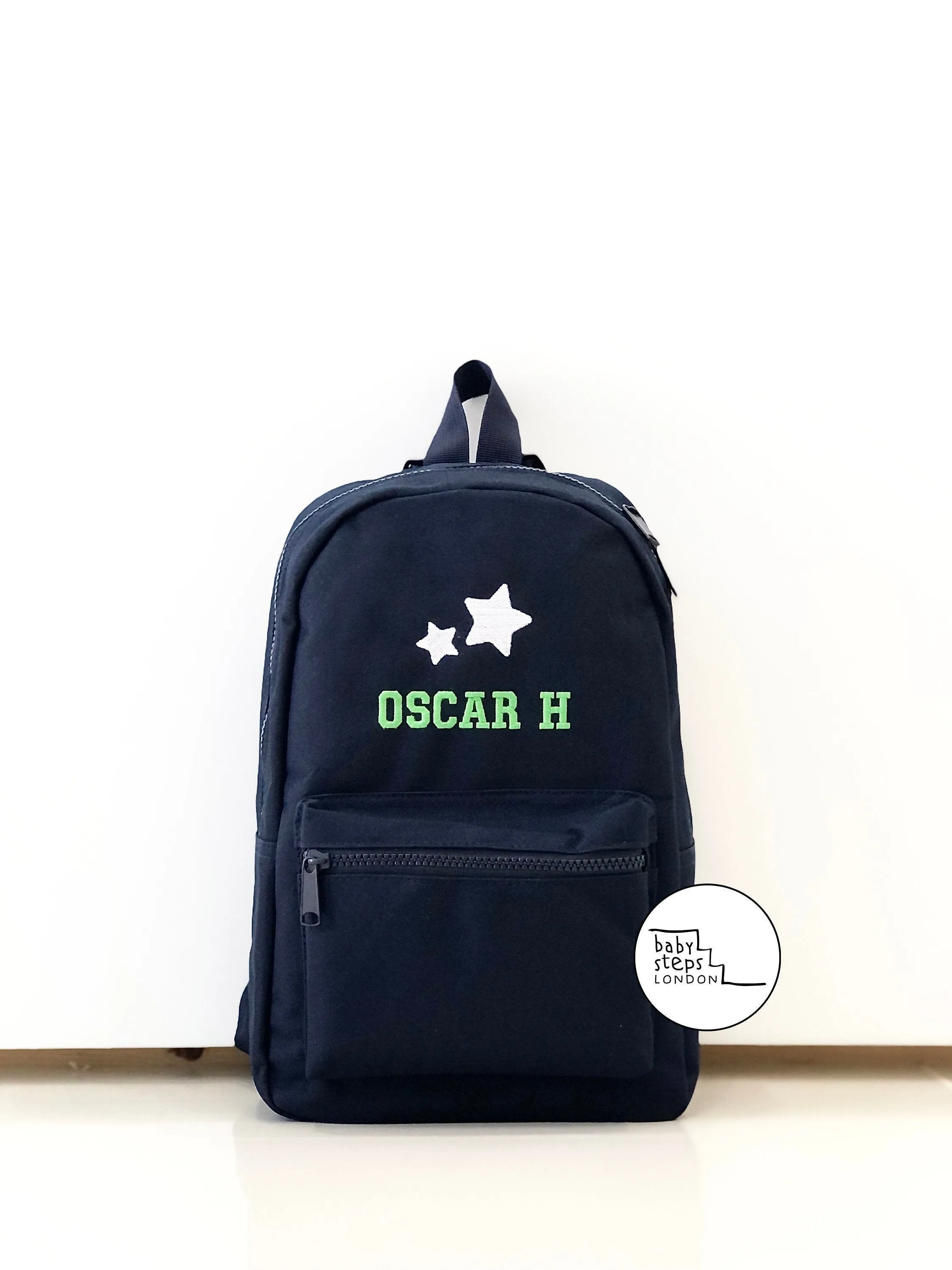 (Navy) Personalised Name & Design Unisex Mini Nursery School Backpack Rucksack Bag