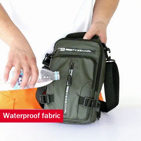 New Men's Multi-function Chest Bag Real-time Shoulder Messenger Backpack Anti-Theft Waterproof Crossbody Bag