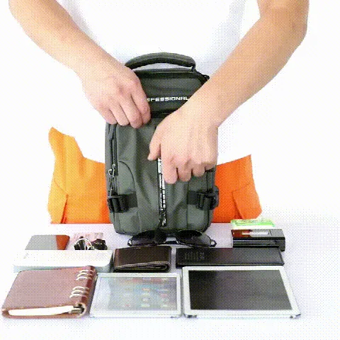 New Men's Multi-function Chest Bag Real-time Shoulder Messenger Backpack Anti-Theft Waterproof Crossbody Bag