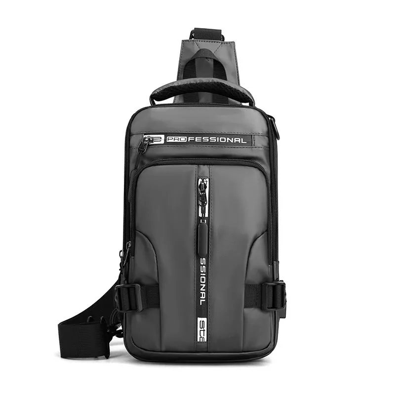 New Men's Multi-function Chest Bag Real-time Shoulder Messenger Backpack Anti-Theft Waterproof Crossbody Bag