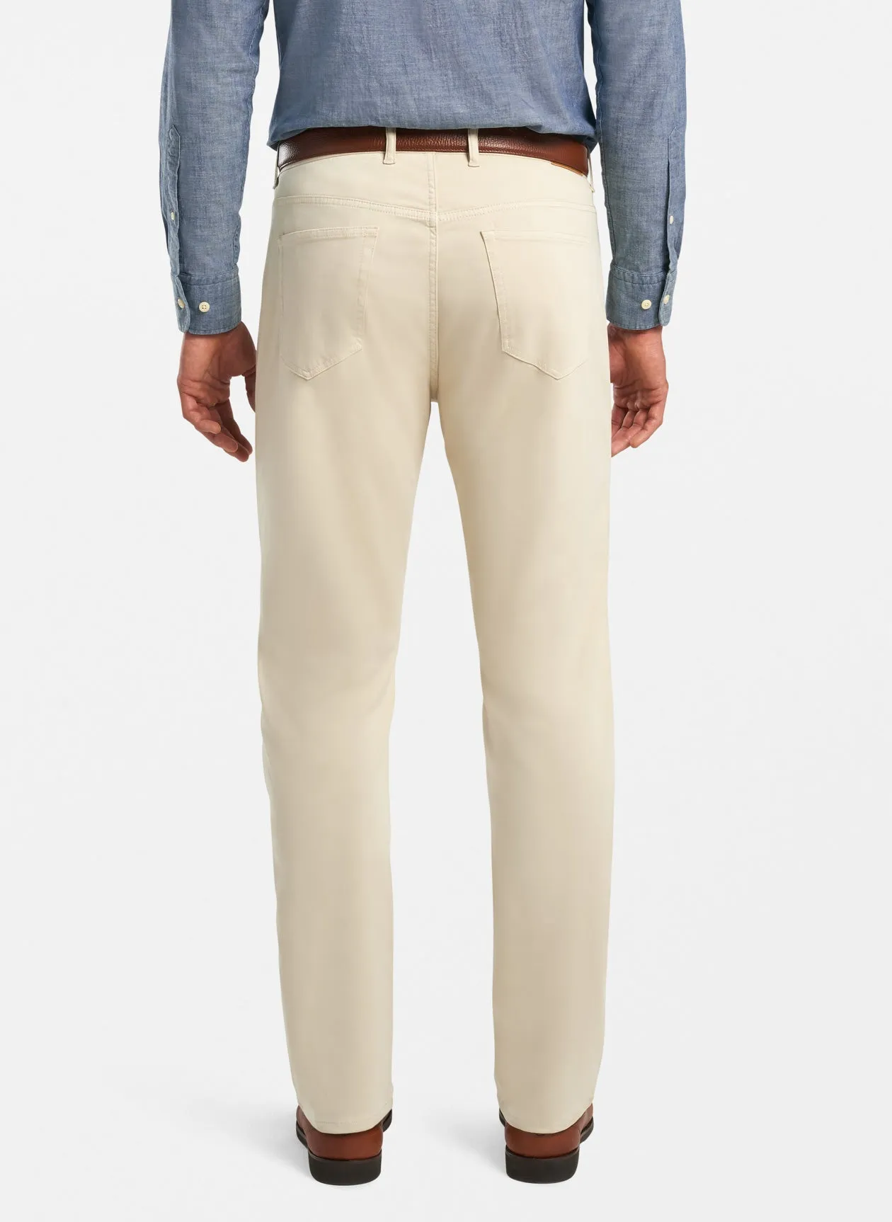 Peter Millar- Ultimate Sateen Five-Pocket Pant- Sand
