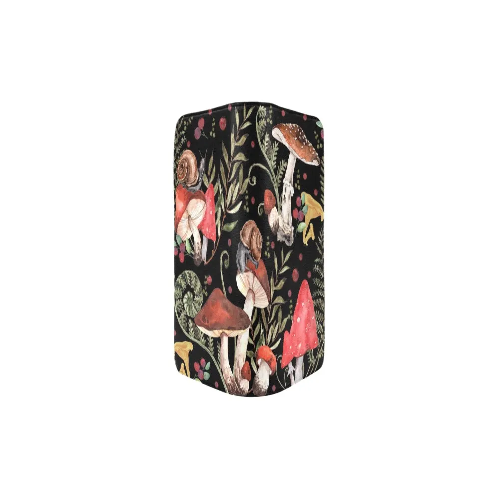 Red Mushrooms Clutch Purse Zippered Wallet with Strap