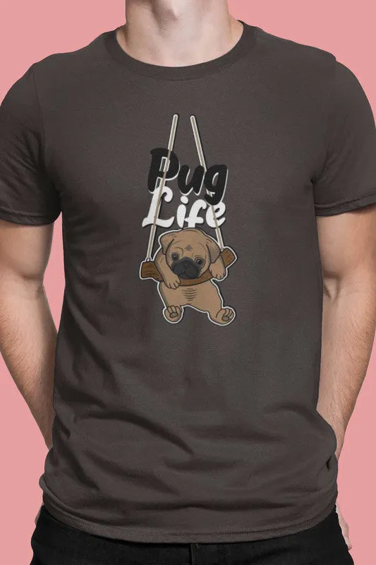 Round Neck T-Shirt (Men) - Pug Life (10 Colours)