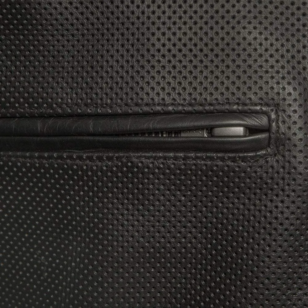 STAR Motorcycle Perforated Leather Jacket