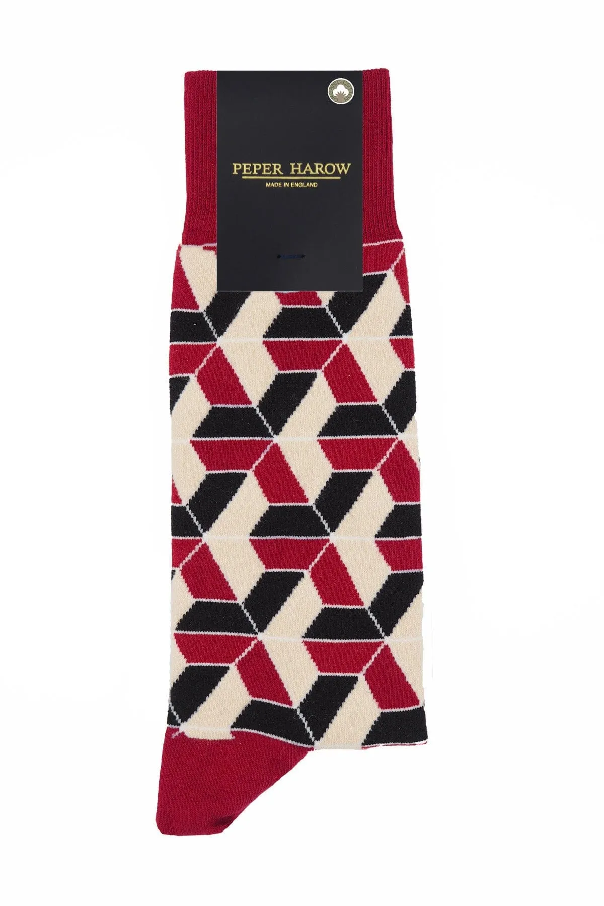 Vertex Men's Organic Cotton Socks | Red