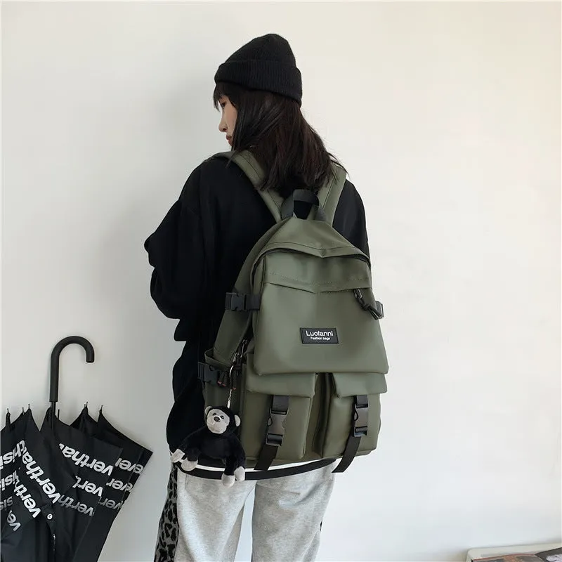 Vvsha backpacks for high school Schoolbag Men's Korean-Style Harajuku Ulzzang High School Student Fashion Backpack 2020 New Ins Backpack
